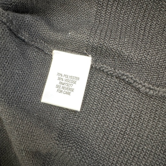 Croft & Barrow Cardigan Black Crochet size Medium New With Tags Women’s Open - Picture 5 of 9